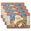 RAY STAR Set of 4 Foam Placemat Santa Claus Christmas