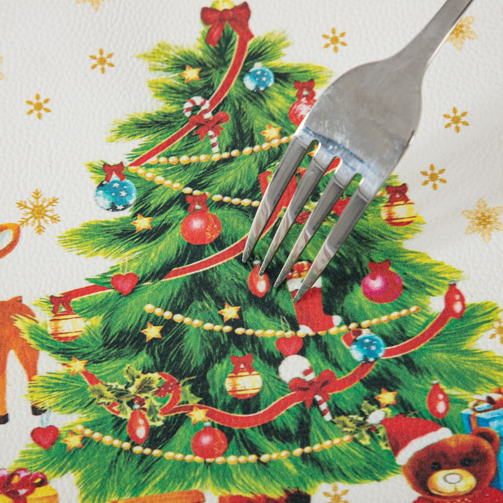 RAY STAR Set of 4 Foam Placemat Classic Santa Christmas