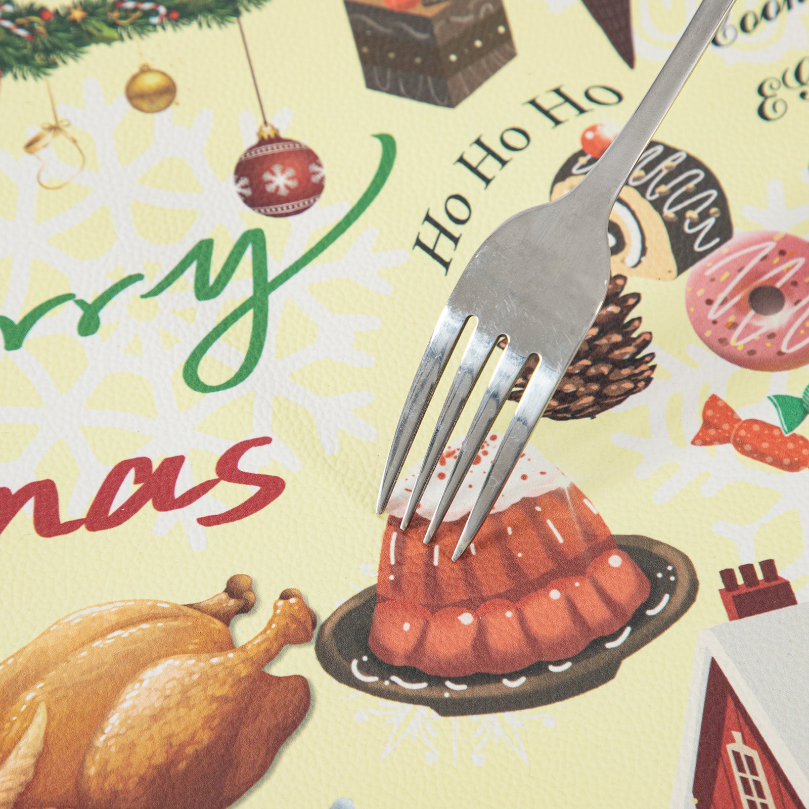 RAY STAR Set of 4 Foam Placemat Christmas Feast
