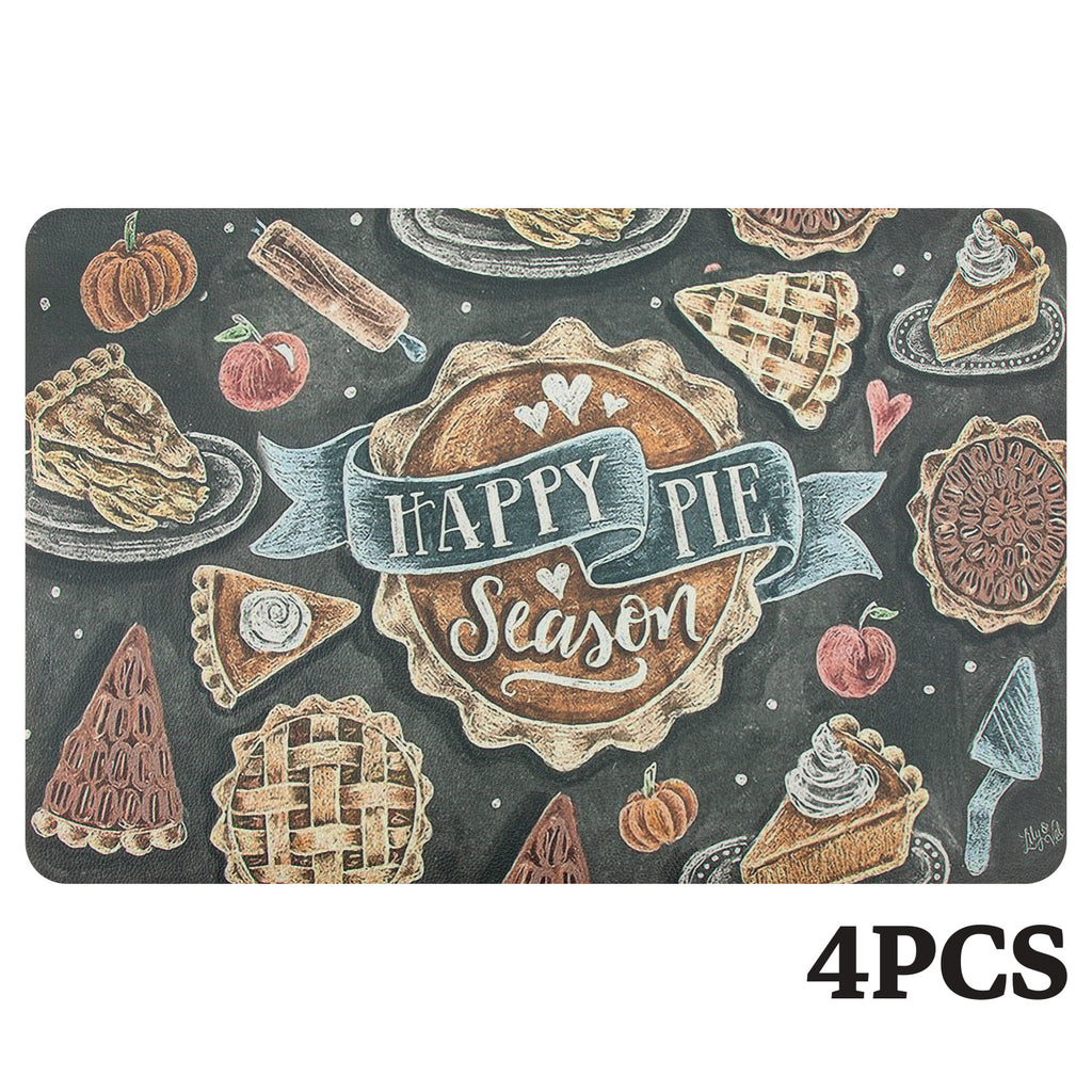 RAY STAR Set of 4 Foam Placemat Happy Pie Season