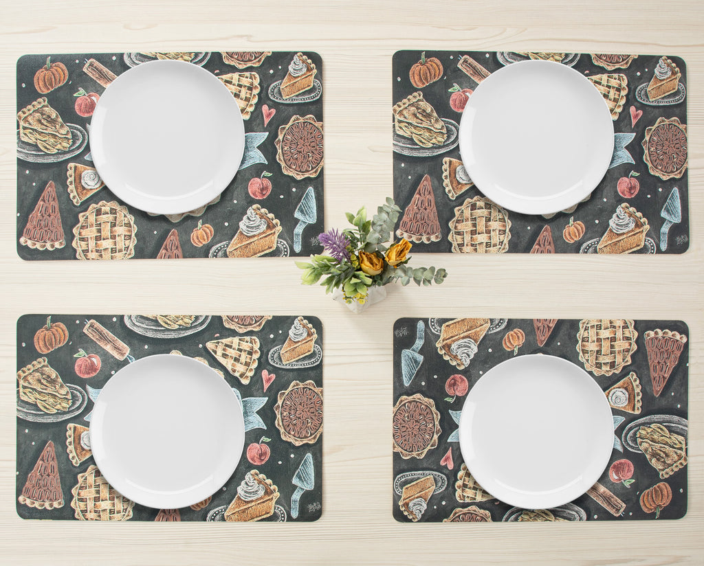 RAY STAR Set of 4 Foam Placemat Happy Pie Season