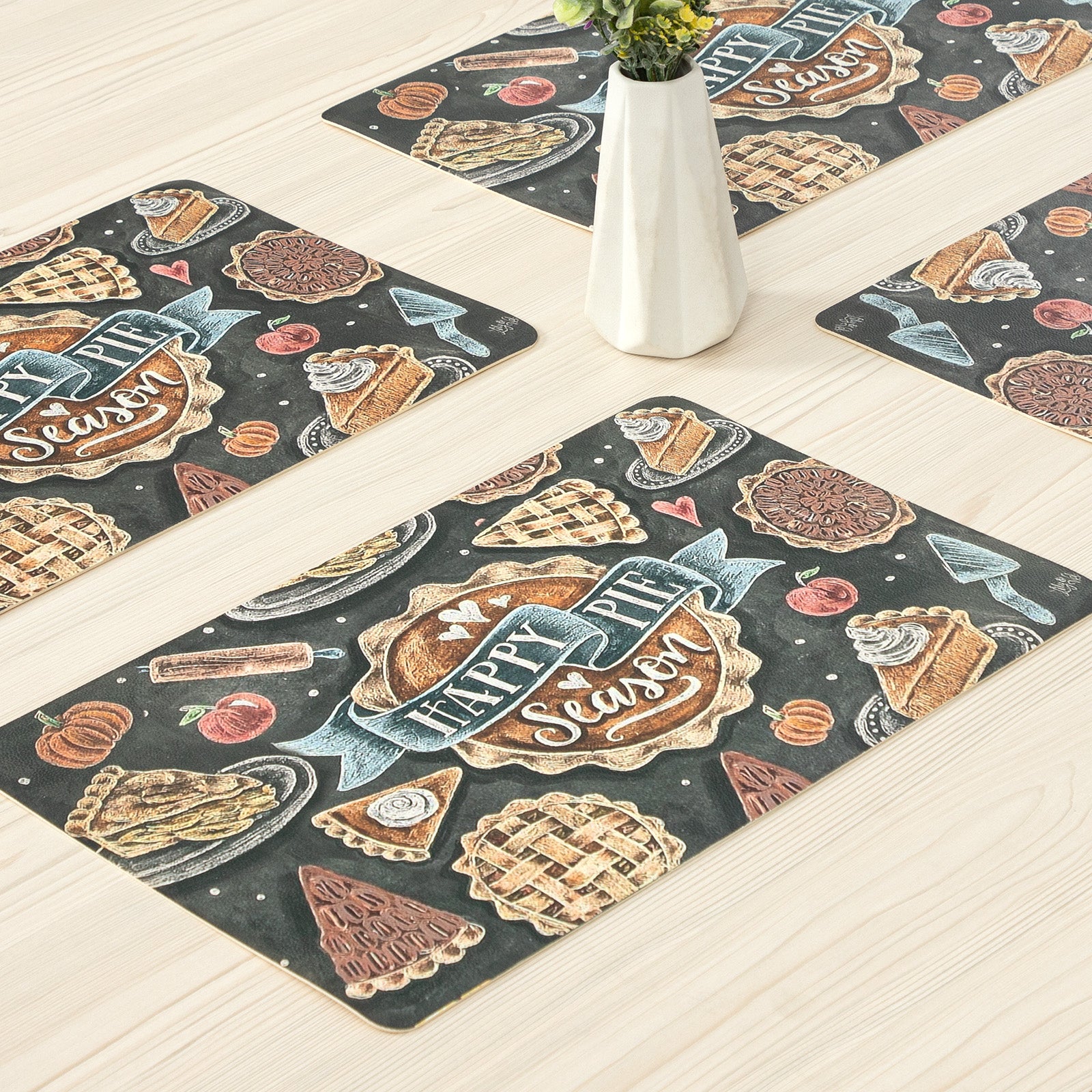 RAY STAR Set of 4 Foam Placemat Happy Pie Season
