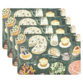 RAY STAR Set of 4 Foam Placemat Café-Style Savory & Sweet