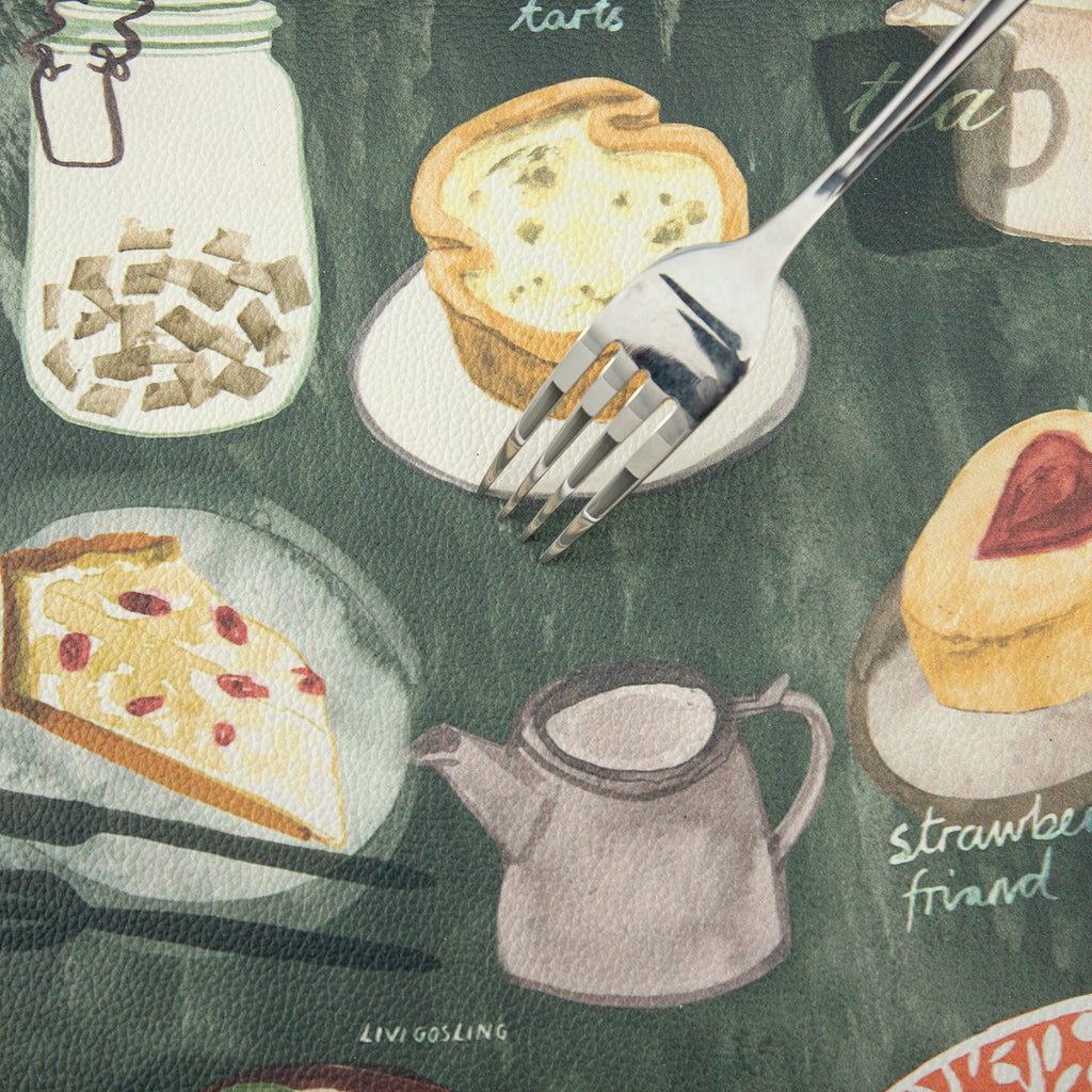 RAY STAR Set of 4 Foam Placemat Café-Style Savory & Sweet