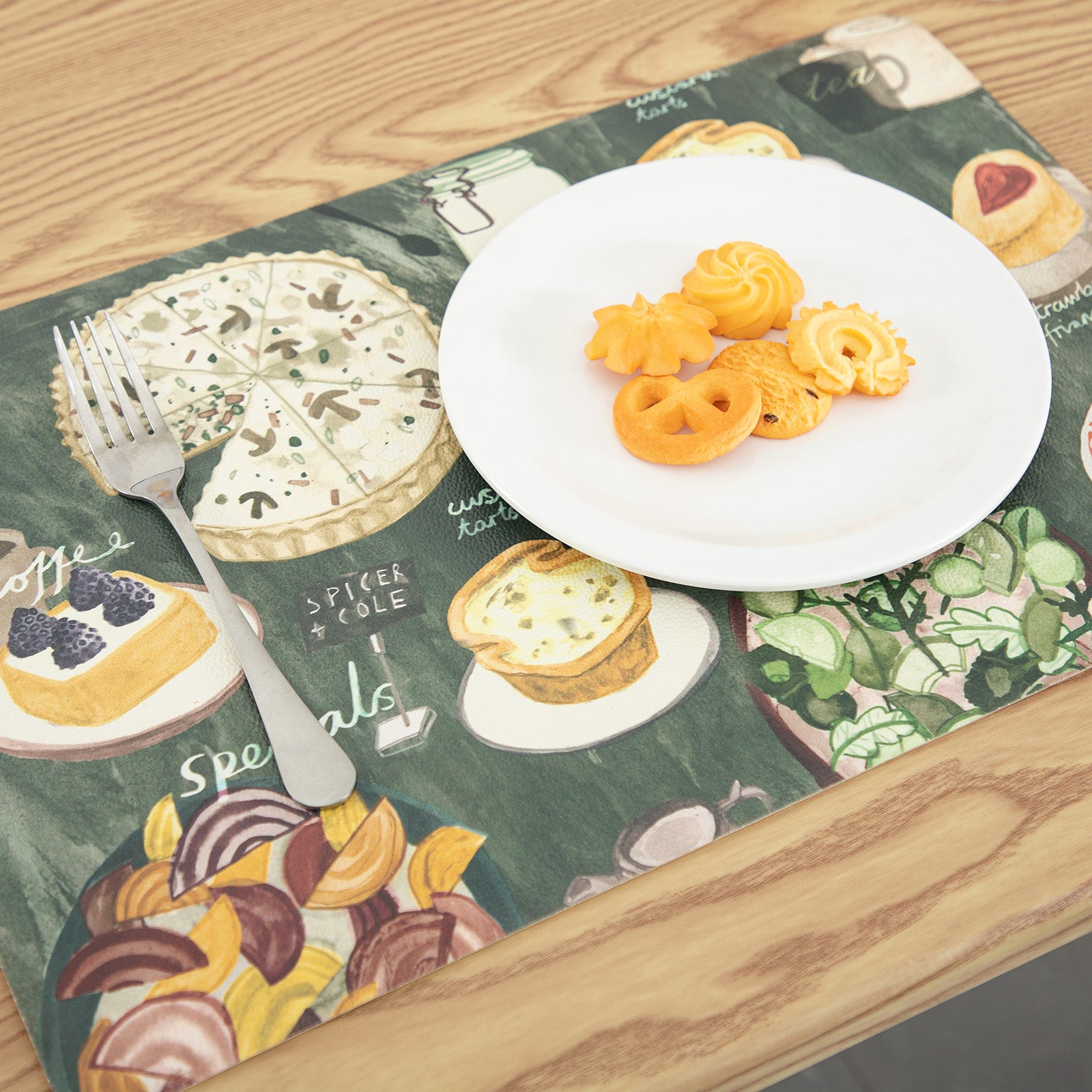 RAY STAR Set of 4 Foam Placemat Café-Style Savory & Sweet