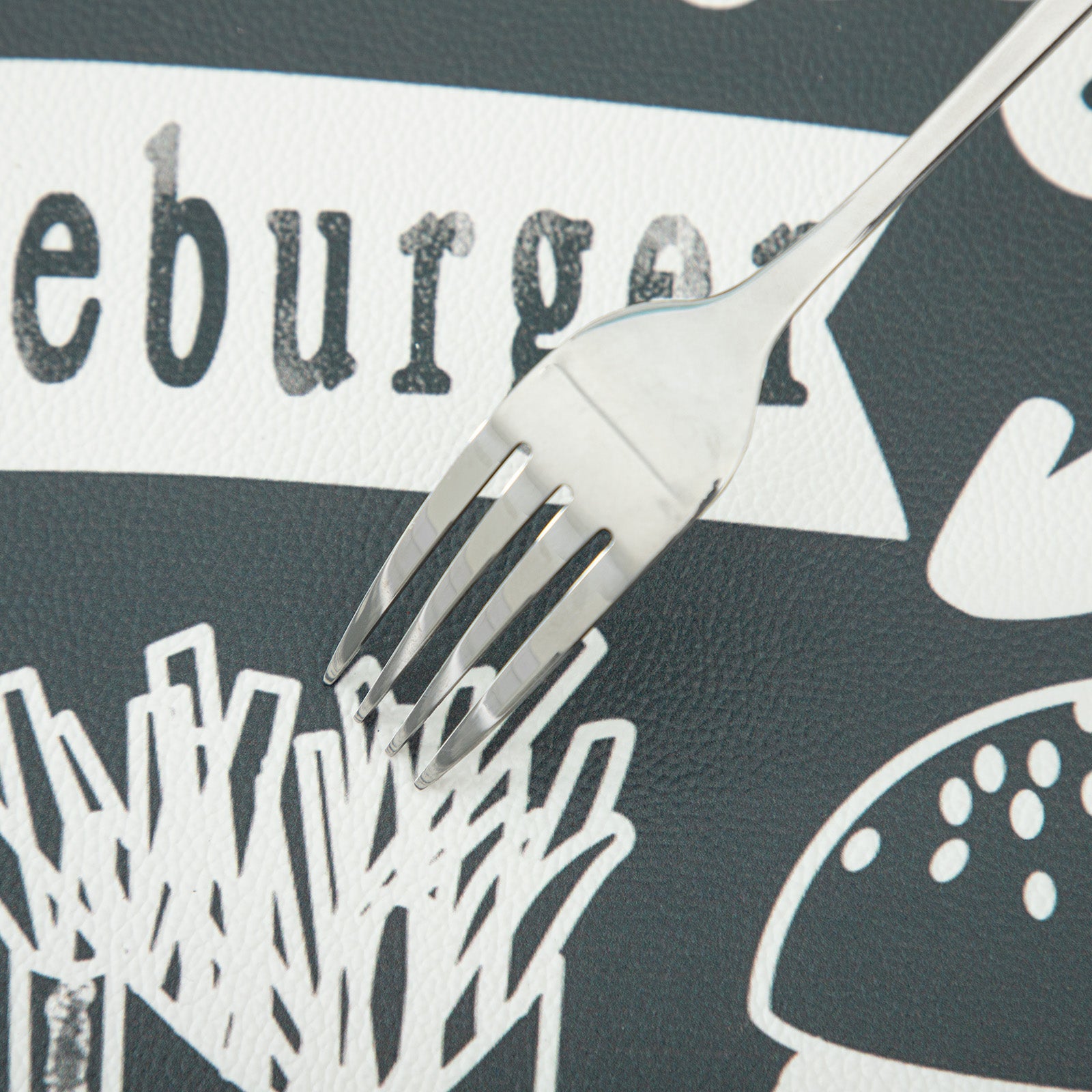 RAY STAR Set of 4 Foam Placemat Retro Fast Food Chalkboard