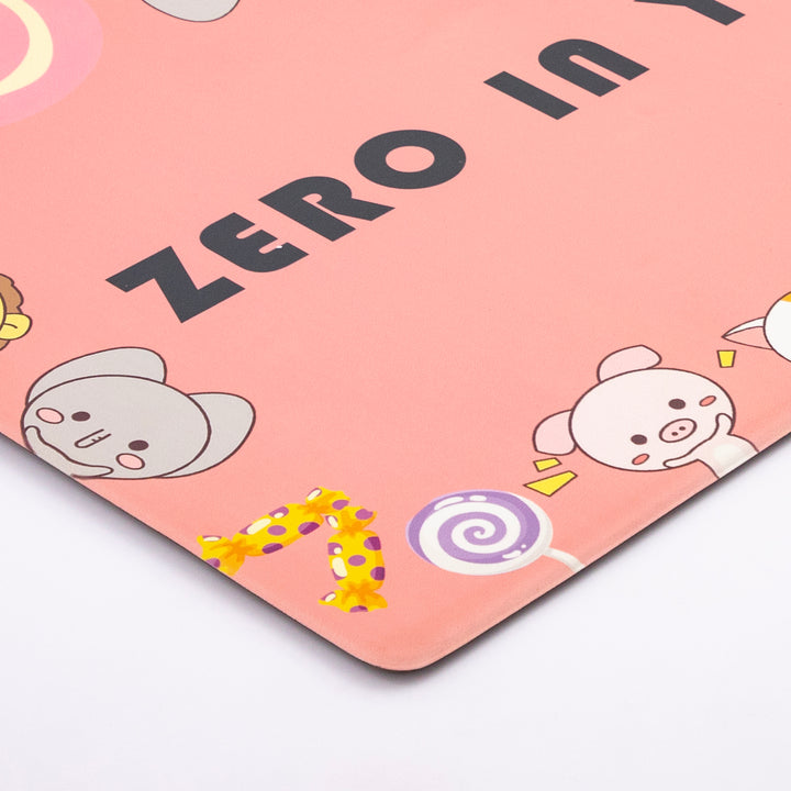 Vinyl Foam Kitchen Mat with pink Design