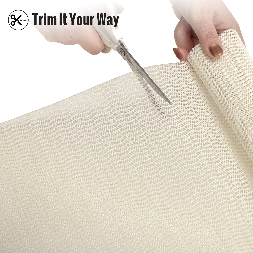 RAY STAR Light Beige Drawer and Shelf Liner, Strong Grip, Non Adhesive Easiest Install Mat, for Kitchen Cabinets, Drawers, Cupboards and Bathroom Shelves
