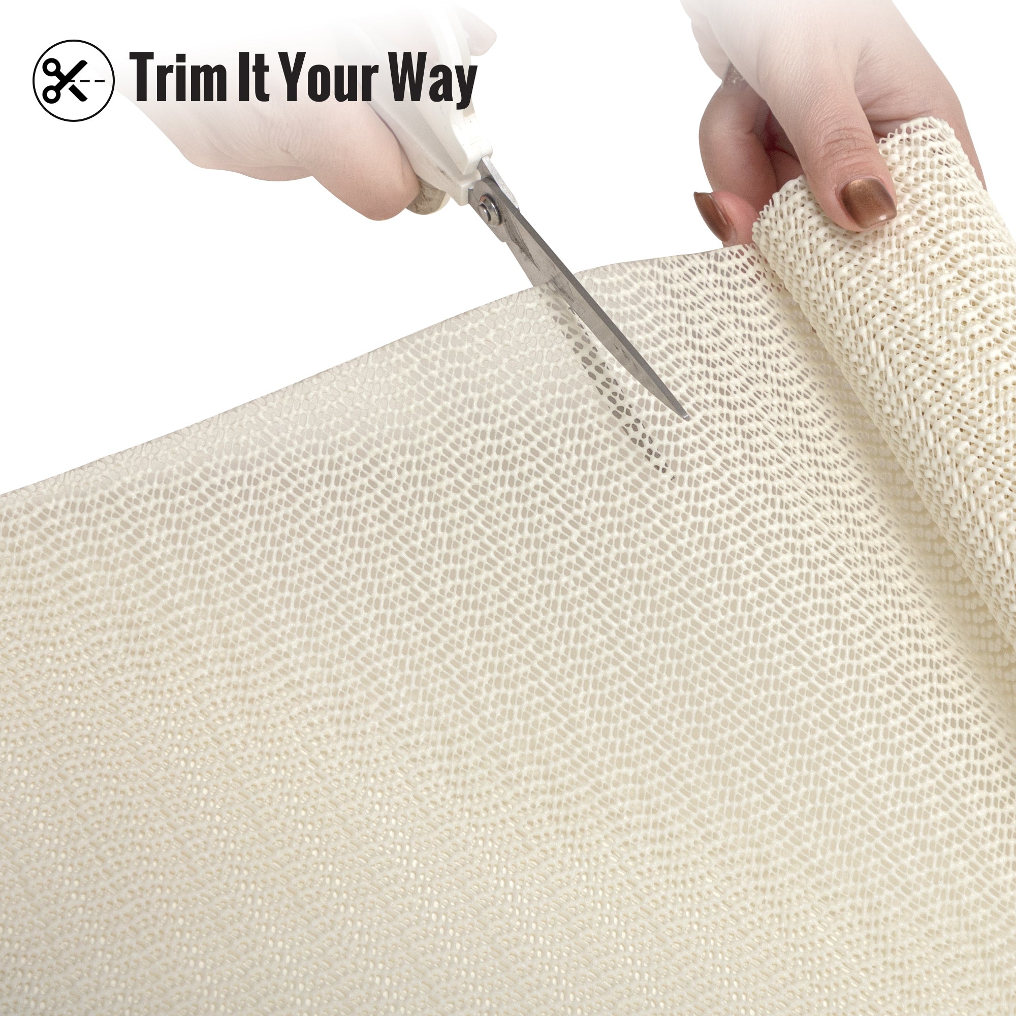 RAY STAR Light Beige Drawer and Shelf Liner, Strong Grip, Non Adhesive Easiest Install Mat, for Kitchen Cabinets, Drawers, Cupboards and Bathroom Shelves