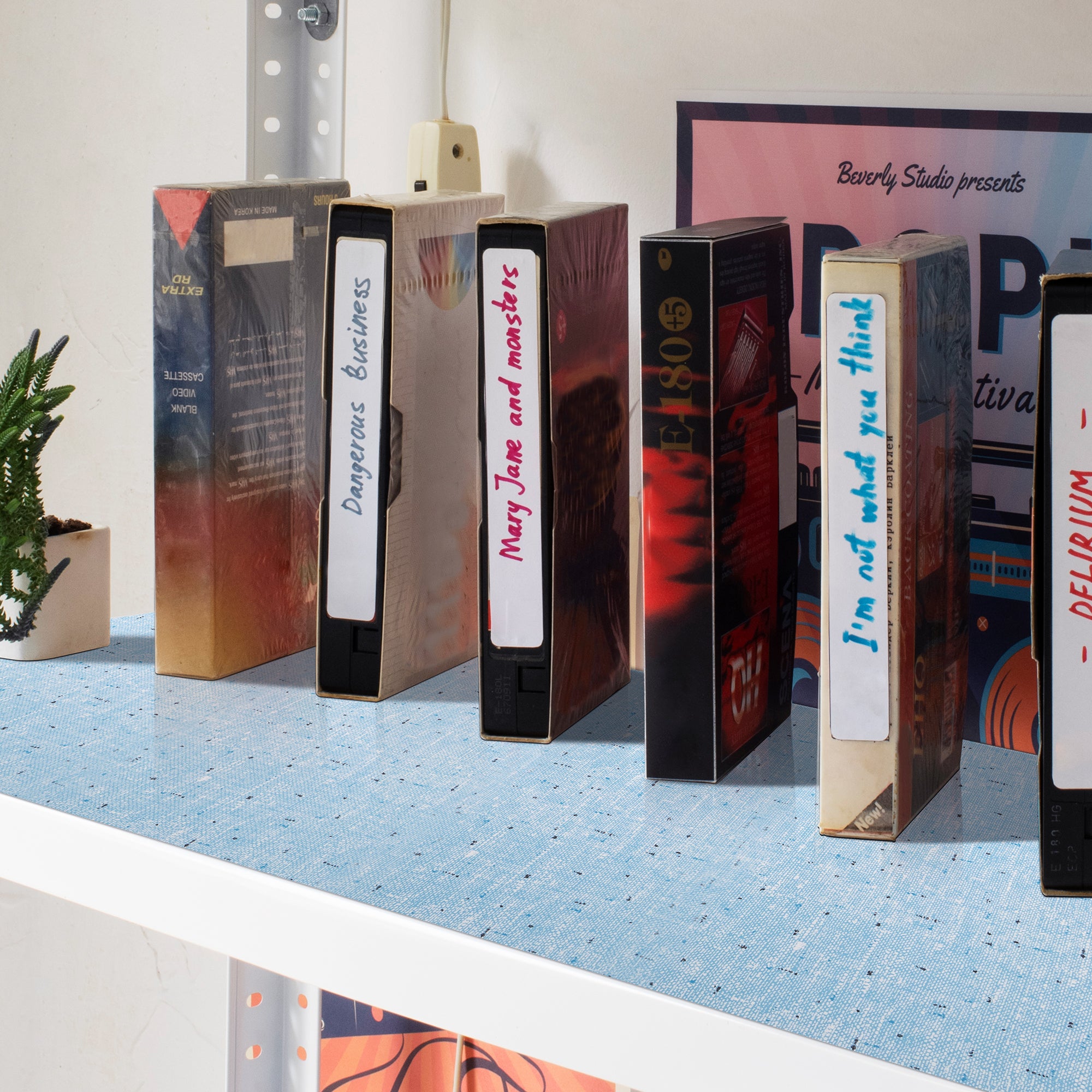 RAY STAR Blue Theme Shelf Liner Non Adhesive, Strong Grip Bottom, Easy Clean Kitchen Drawer, Cabinet, Cupboard Dresser