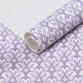 RAY STAR Grip Shelf Liner Non Adhesive, Easy Clean Kitchen Drawer, Cabinet, Cupboard Dresser Protector Cover（Purple flower pattern)