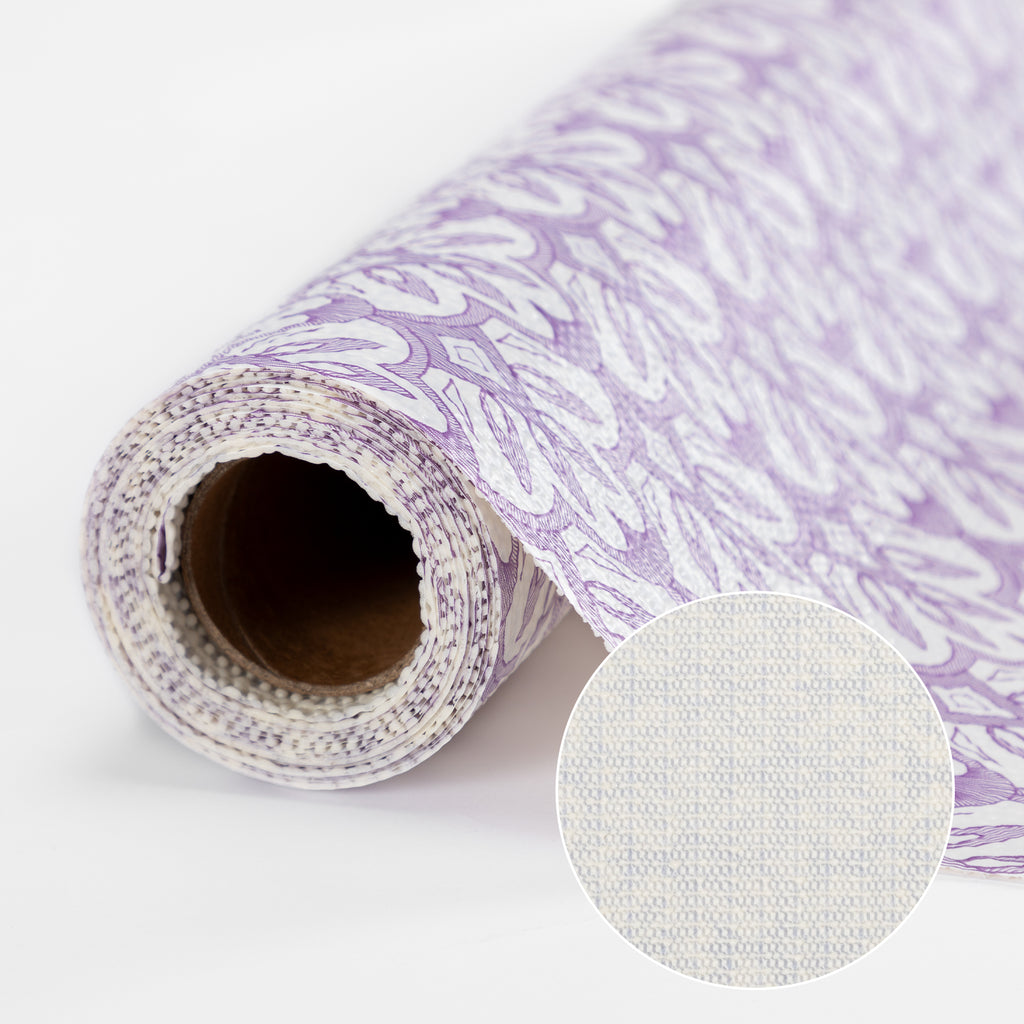 RAY STAR Grip Shelf Liner Non Adhesive, Easy Clean Kitchen Drawer, Cabinet, Cupboard Dresser Protector Cover（Purple flower pattern)