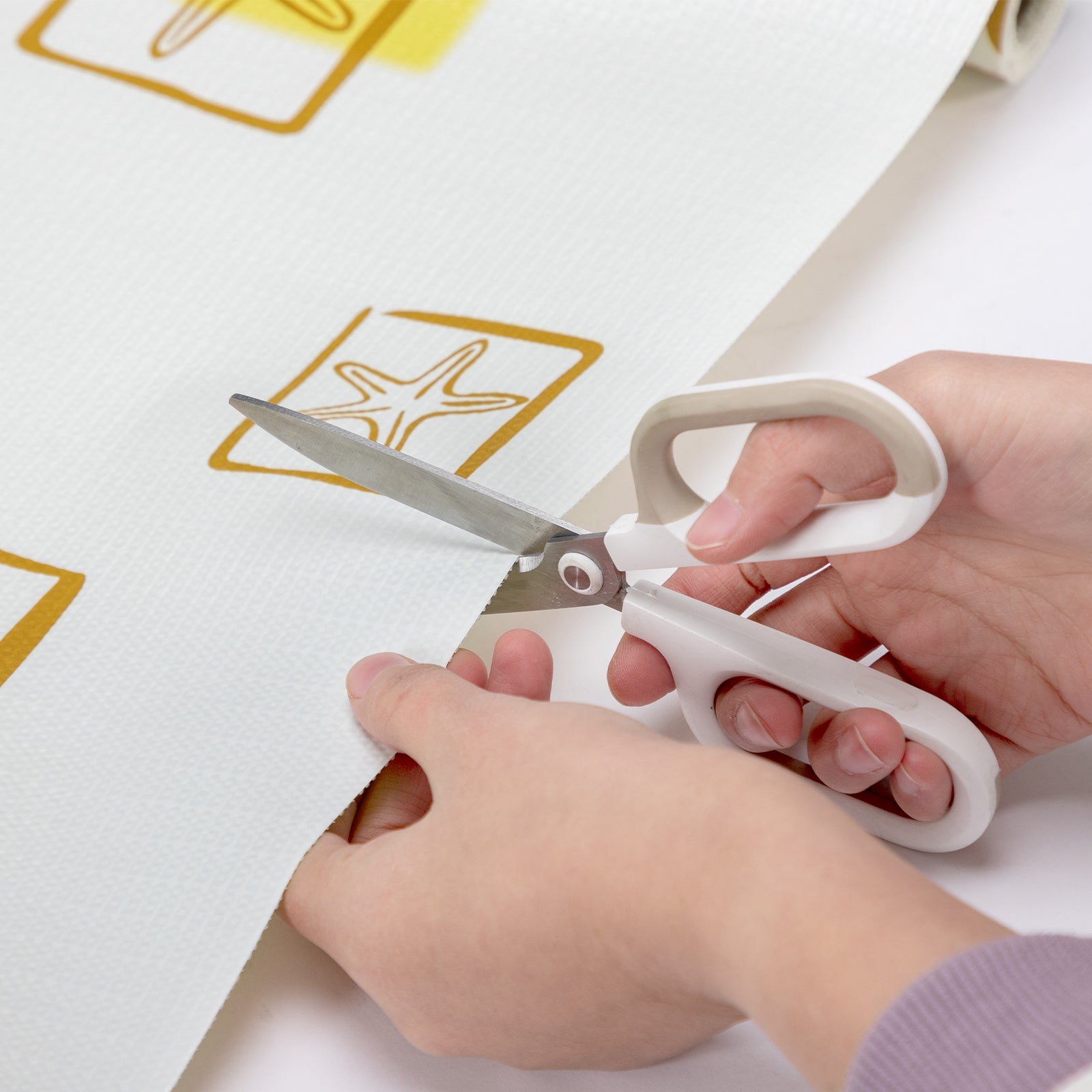 RAY STAR Grip Shelf Liner Non Adhesive, Easy Clean Kitchen Drawer, Cabinet, Cupboard Dresser Protector Cover（Yellow Ocean Elements)