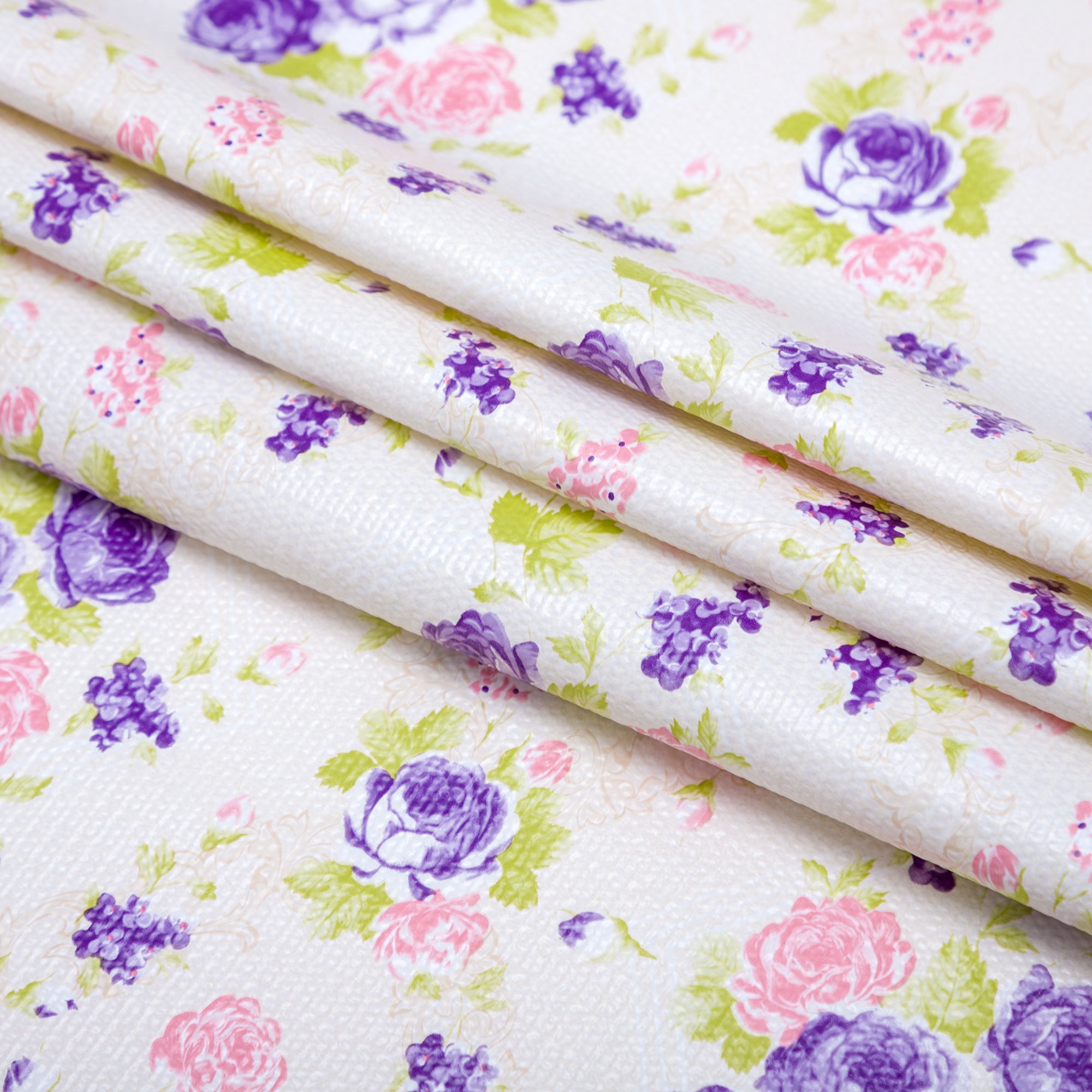 RAY STAR PVC Purple Rose Design Grip Shelf Liner Non Adhesive, Strong Grip Bottom, Easy Clean Kitchen Drawer, Cabinet, Cupboard Dresser Protector Cover, Non Slip Mat