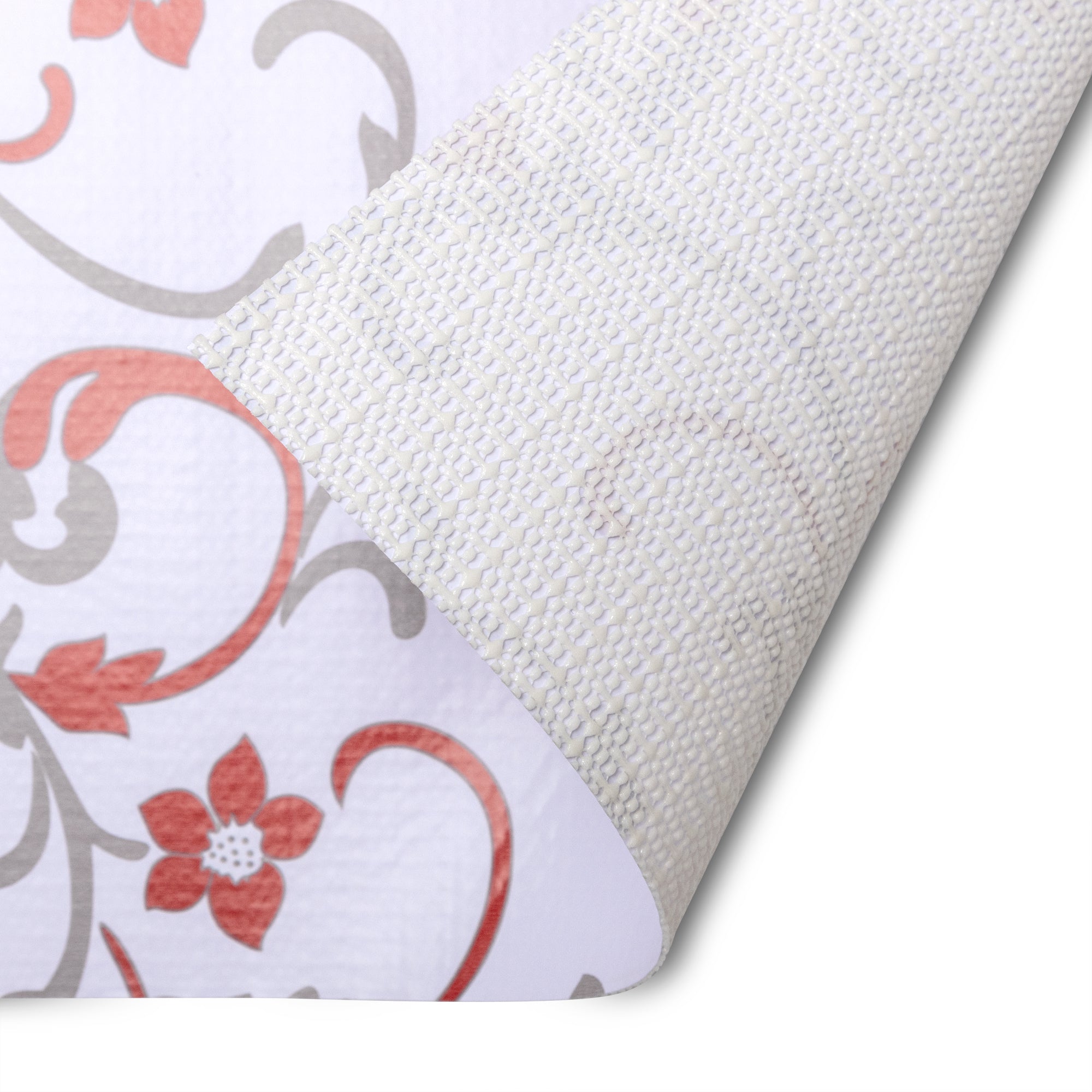 RAY STAR Grip Shelf Liner Non Adhesive, Easy Clean Kitchen Drawer, Cabinet, Cupboard Dresser Protector Cover（Red flower branches)