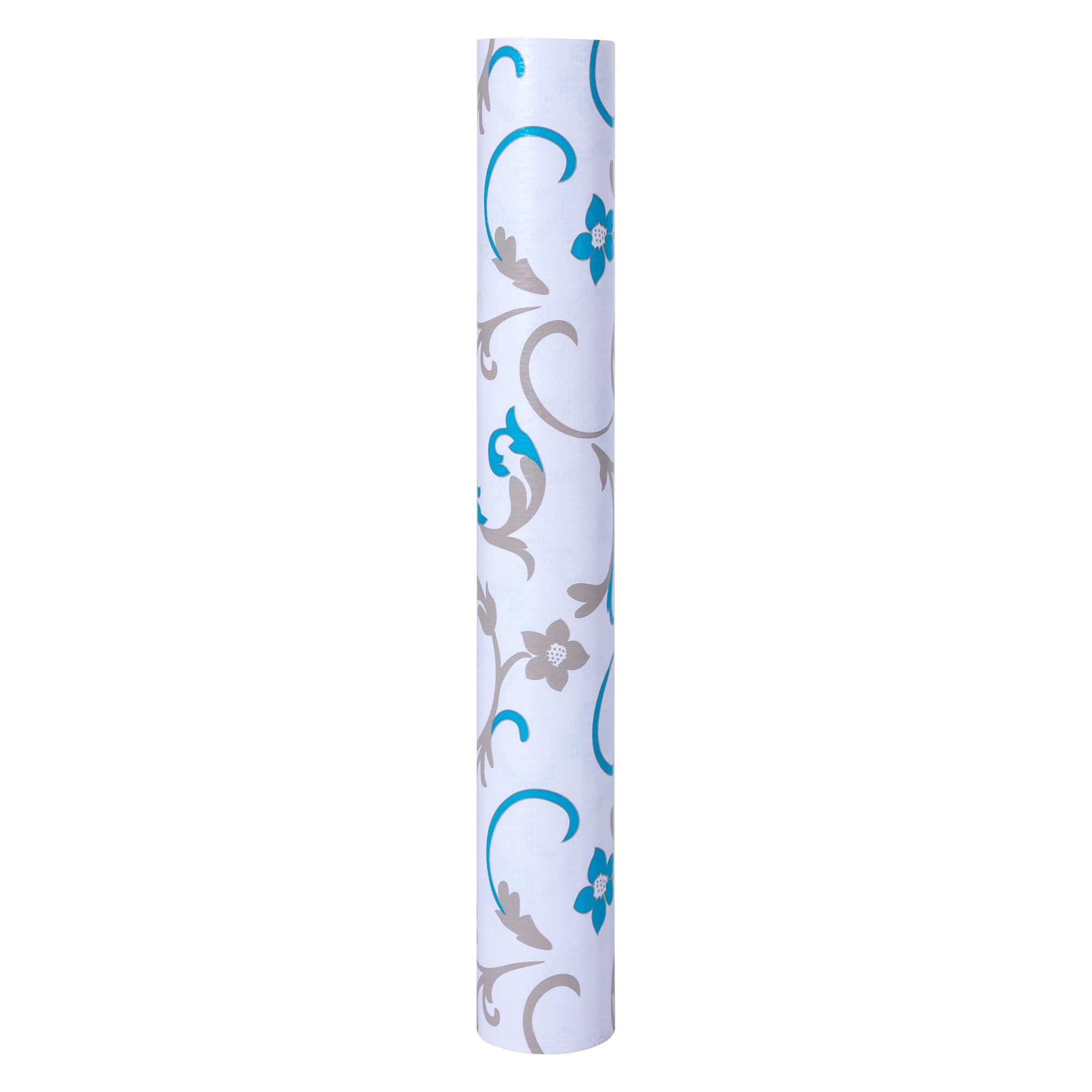 RAY STAR Grip Shelf Liner Non Adhesive, Easy Clean Kitchen Drawer, Cabinet, Cupboard Dresser Protector Cover（Blue flower branches)