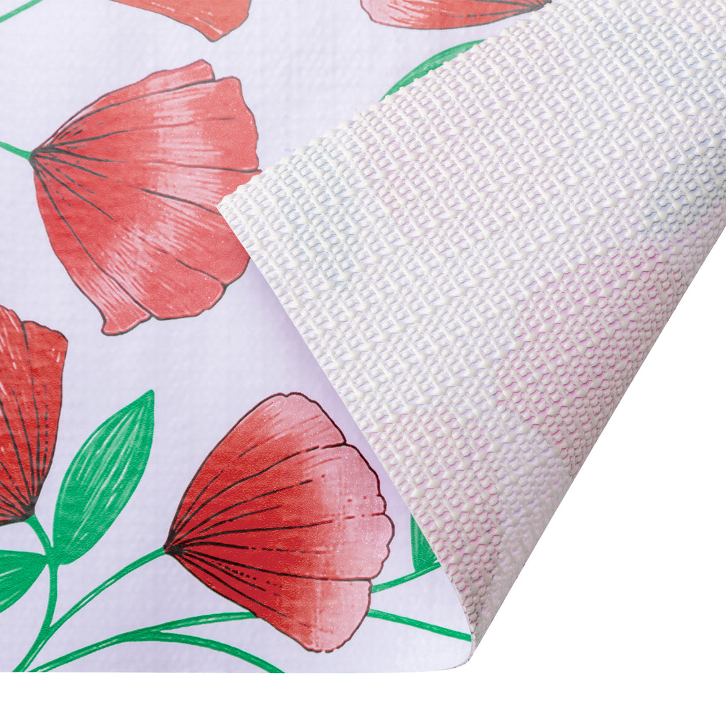 RAY STAR Four Leaf Clover Design Grip Shelf Liner Non Adhesive, Strong Grip Bottom, Easy Clean Kitchen Drawer, Cabinet, Cupboard Dresser Protector Cover（Red Ginkgo Leaves)