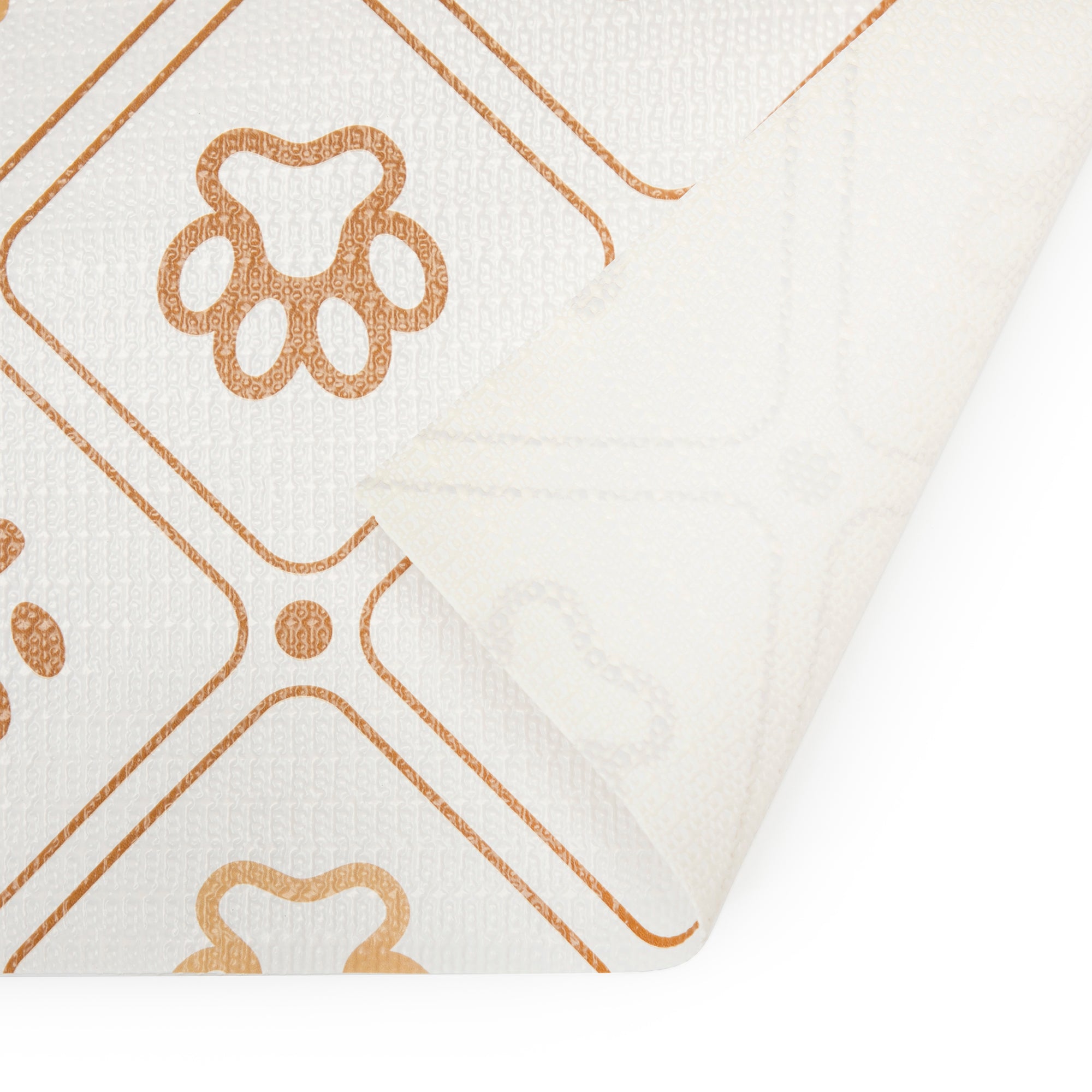 RAY STAR Grip Shelf Liner Non Adhesive, Easy Clean Kitchen Drawer, Cabinet, Cupboard Dresser Protector Cover Orange puppy footprints