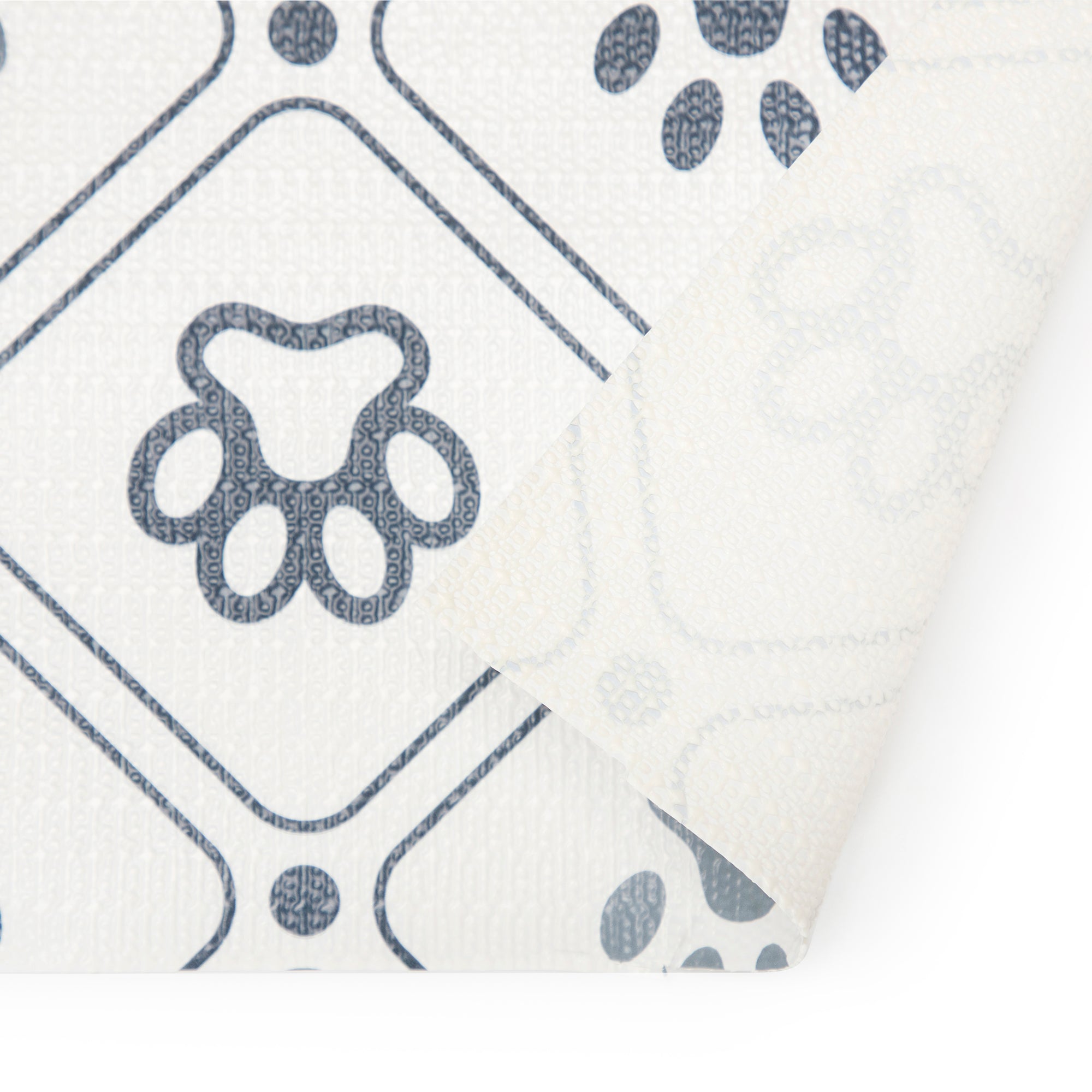 RAY STAR Grip Shelf Liner Non Adhesive, Easy Clean Kitchen Drawer, Cabinet, Cupboard Dresser Protector Cover Blue puppy footprints