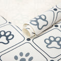 RAY STAR Grip Shelf Liner Non Adhesive, Easy Clean Kitchen Drawer, Cabinet, Cupboard Dresser Protector Cover Blue puppy footprints