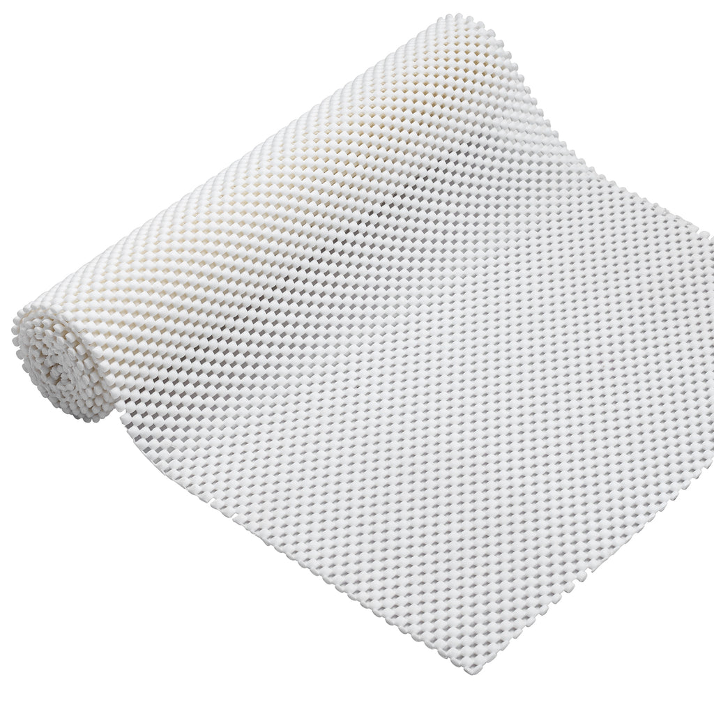 RAY STAR Premium White Drawer and Shelf Liner, Strong Grip, Non Adhesive Easiest Install Mat, for Kitchen Cabinets, Drawers, Cupboards and Bathroom Shelves
