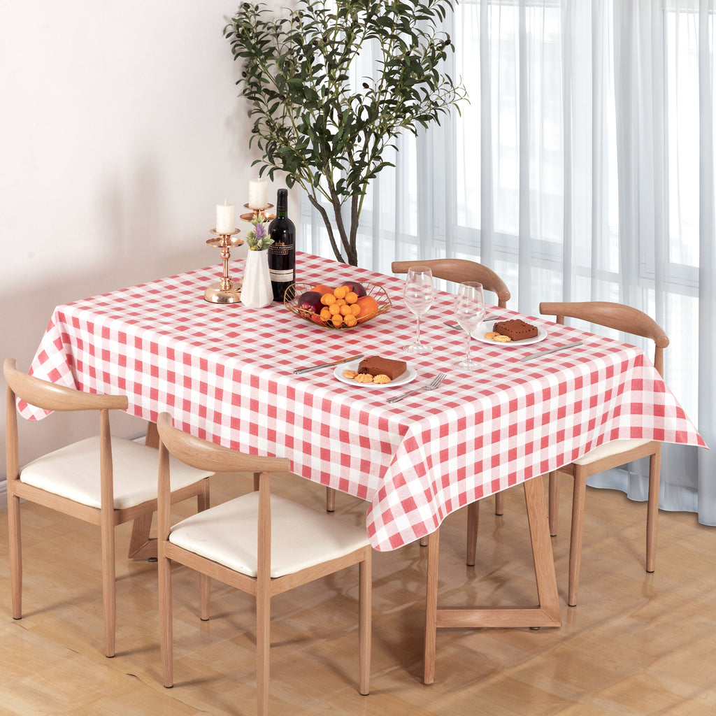 RAY STAR Pink Tablecloth With Flannel Backing Round and Rectangle