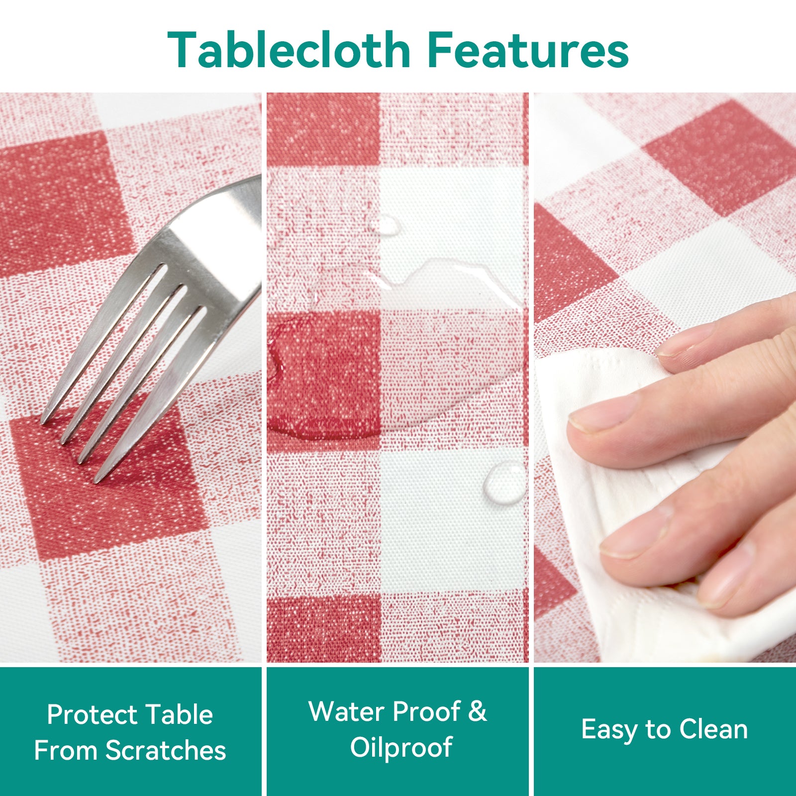 RAY STAR Pink Tablecloth With Flannel Backing Round and Rectangle