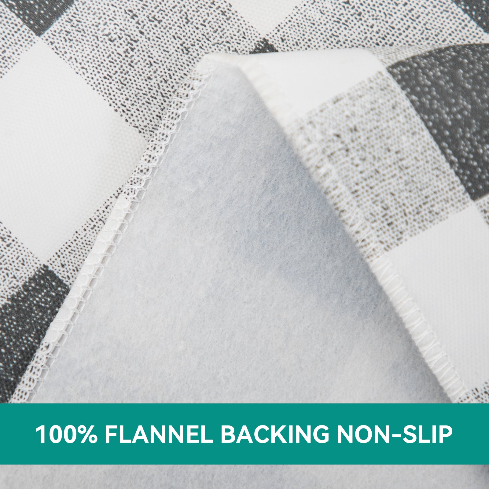 RAY STAR Gray grid Tablecloth With Flannel Backing Round and Rectangle