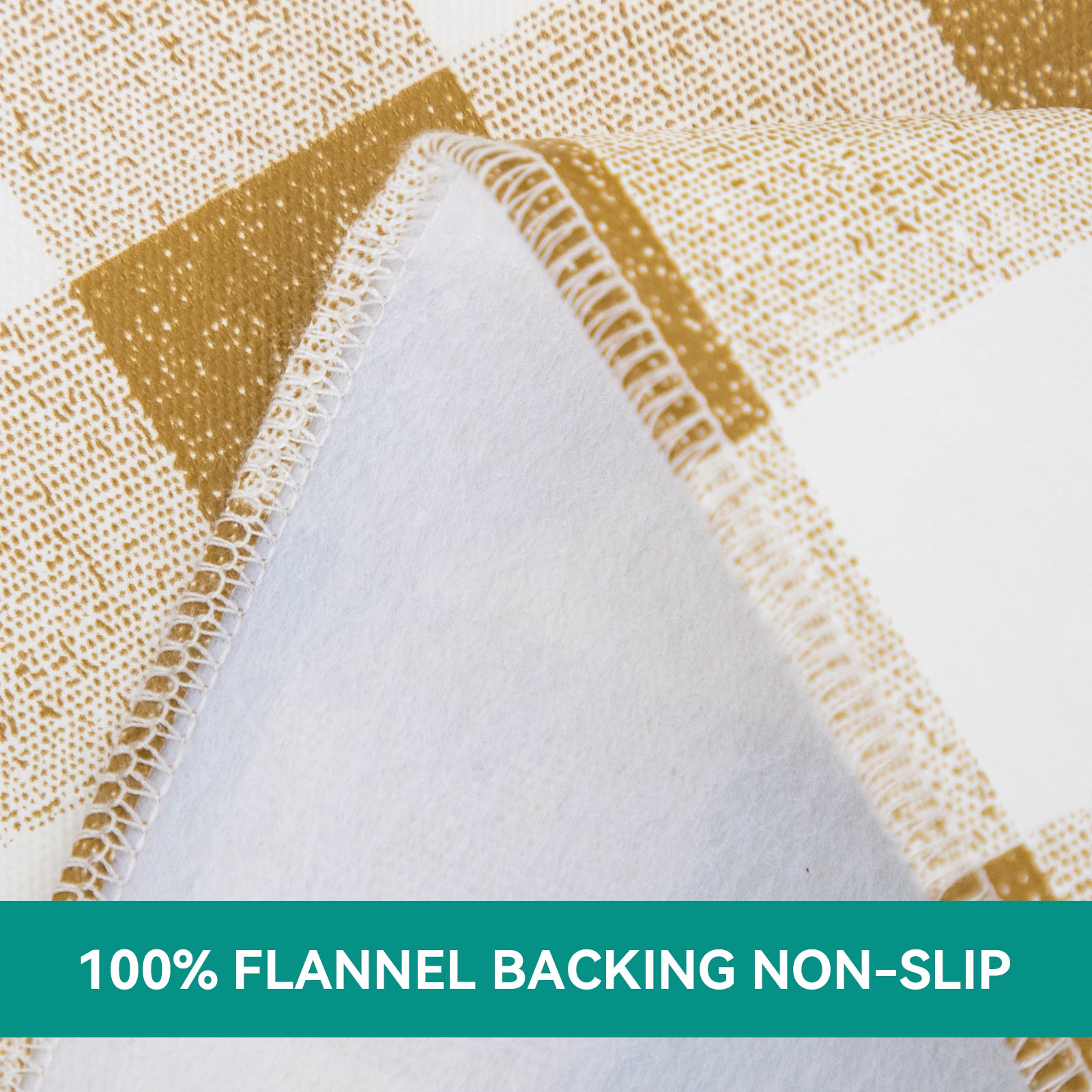 RAY STAR Yellow grid Tablecloth With Flannel Backing Round and Rectangle
