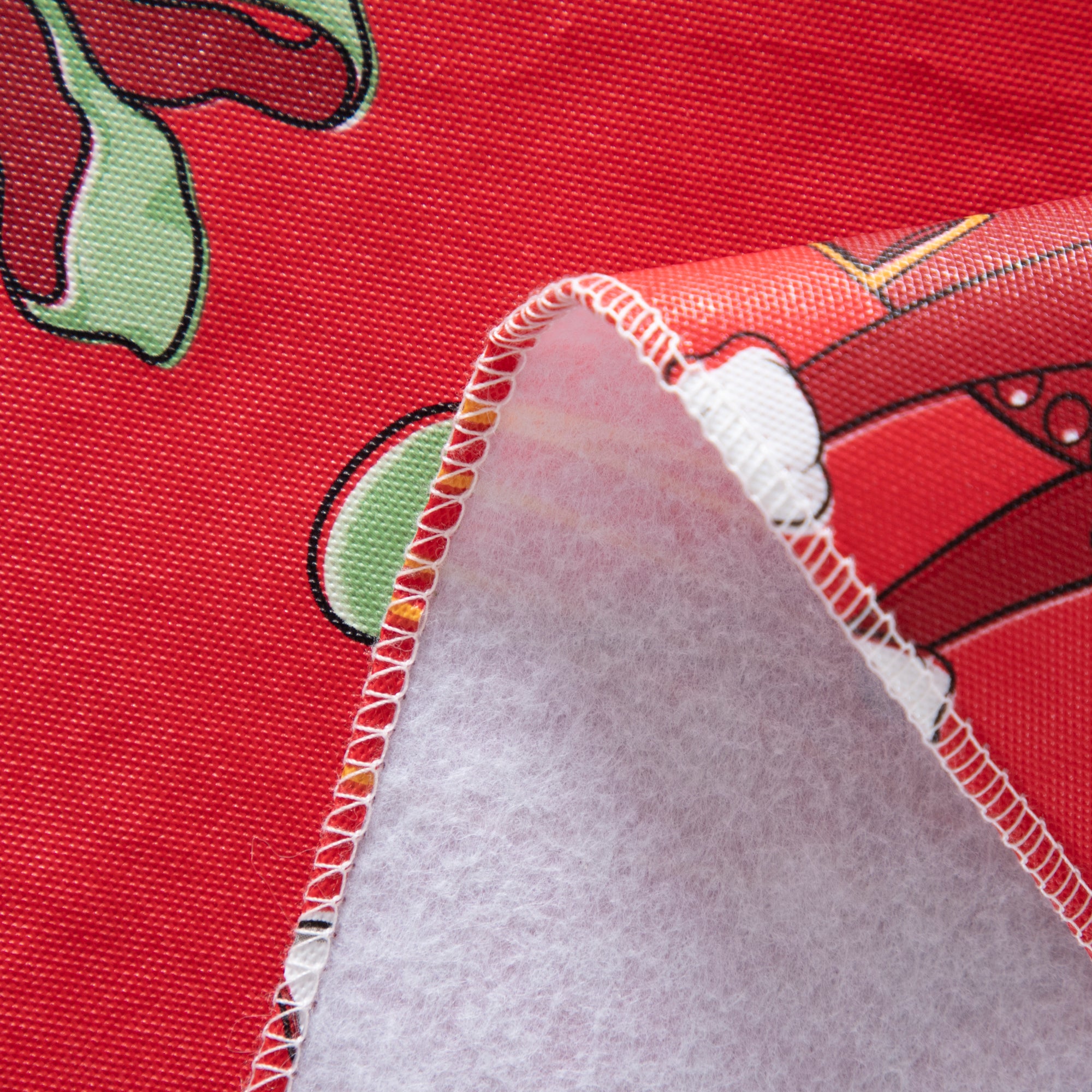 RAY STAR Red cartoon Santa Claus Tablecloth With Flannel Backing Round and Rectangle
