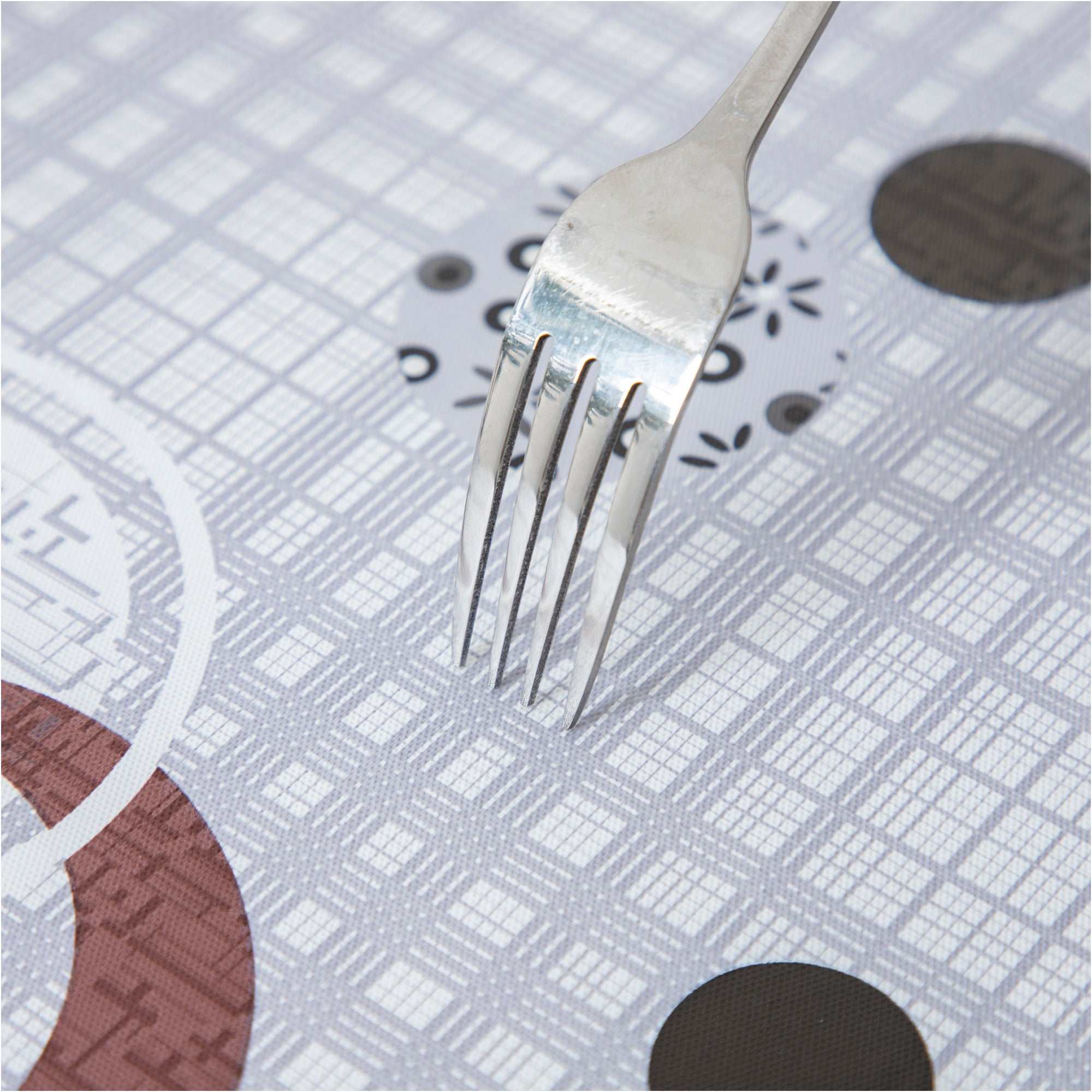 RAY STAR Cute Circle Tablecloth With Flannel Backing Round and Rectangle (Grey Blue)