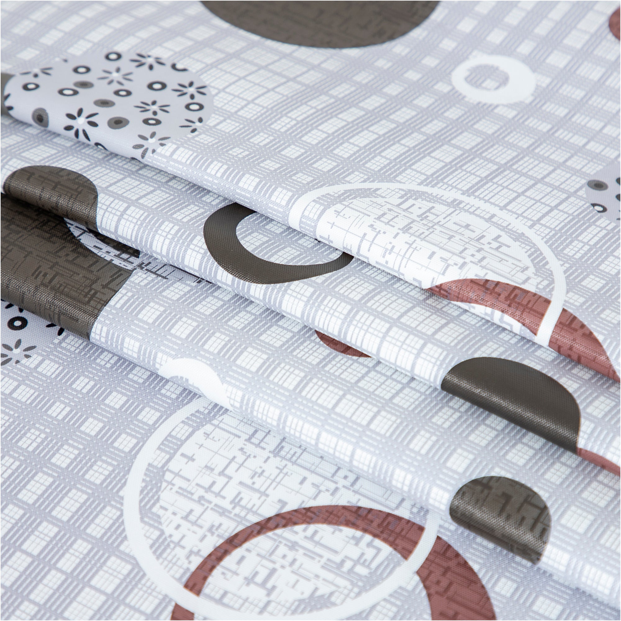 RAY STAR Cute Circle Tablecloth With Flannel Backing Round and Rectangle (Grey Blue)