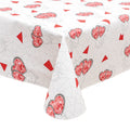 RAY STAR Valentine's Day special pink red crystal heart Tablecloth With Flannel Backing Round and Rectangle