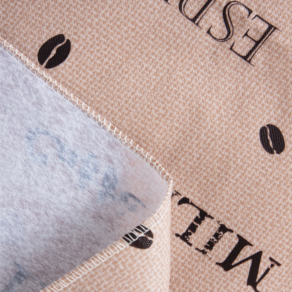 RAY STAR Light brown vintage coffee Tablecloth With Flannel Backing Round and Rectangle