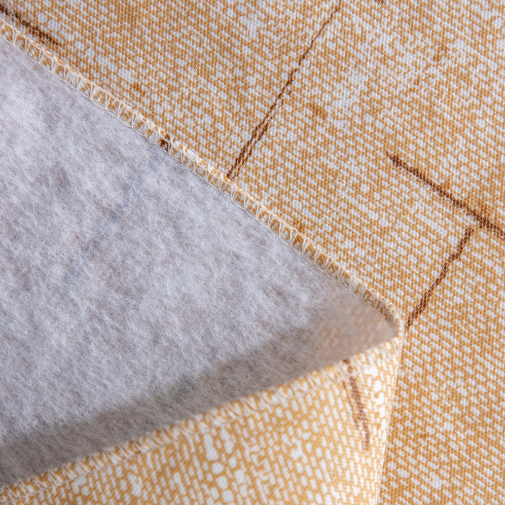 Classic yellow beige Polyester Tablecloth Vinyl Surface with Flannel Backing Oilcloth Waterproof holiday