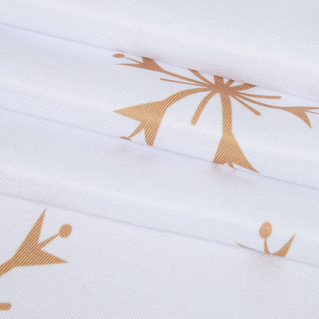 Christmas Reindeer Golden Snowflake Tablecloth Polyester Waterproof