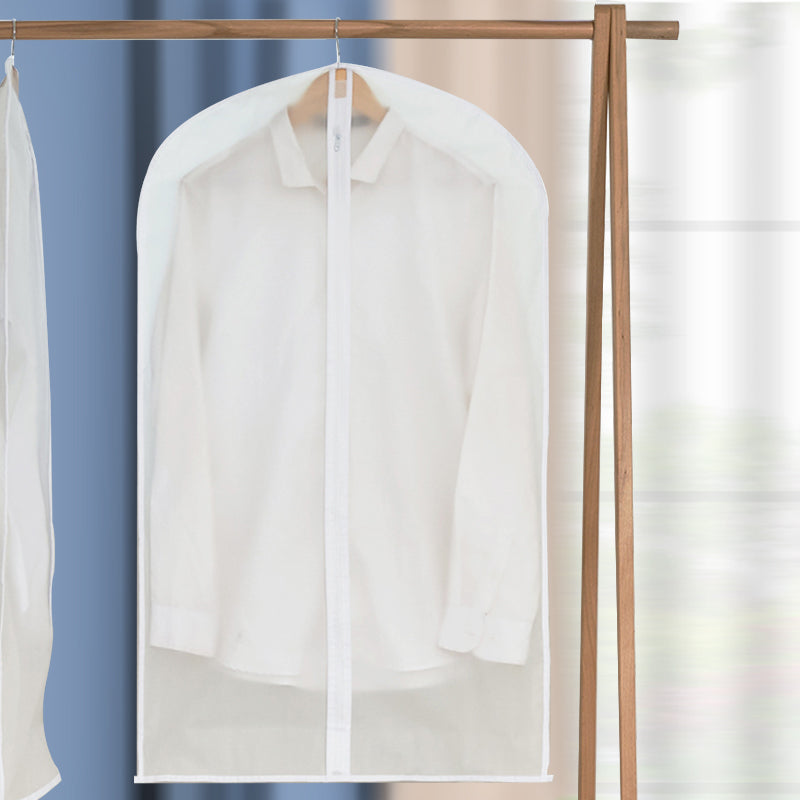 RAY STAR Hanging Garment Bag White Lightweight Clear Full Zipper Suit Bags PEVA Breathable Garment Cover for Suit Closet Clothes Storage