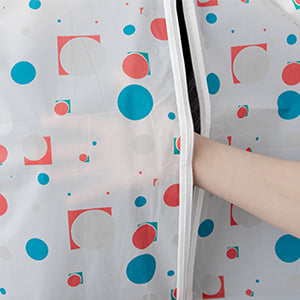 RAY STAR Colorful Dot Hanging Garment Bag White Lightweight Clear Full Zipper Suit Bags PEVA Breathable Garment Cover for Suit Closet Clothes Storage