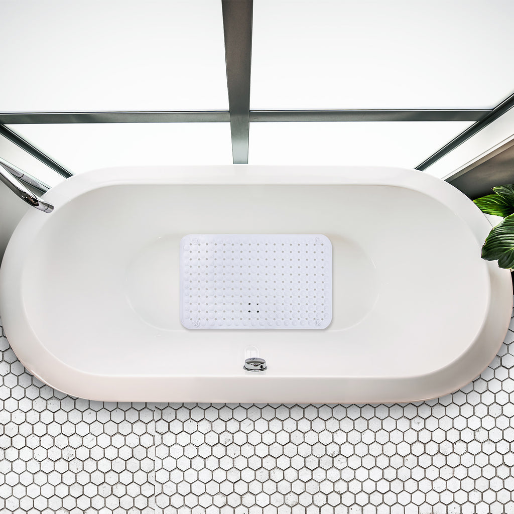 RAY STAR Non-Slip Bathtub Mat White 23.5''X35.5''