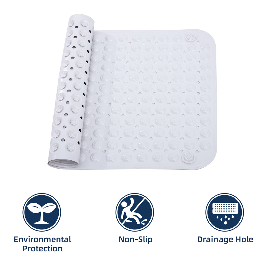 RAY STAR Non-Slip Bathtub Mat White 23.5''X35.5''