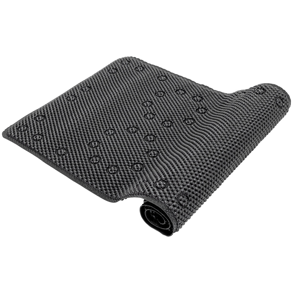 RAY STAR 17''X36'' double-layer Black Non Slip, Soft Foam Bathtub Mats Bath Mat with Drain Holes, Suction Cups