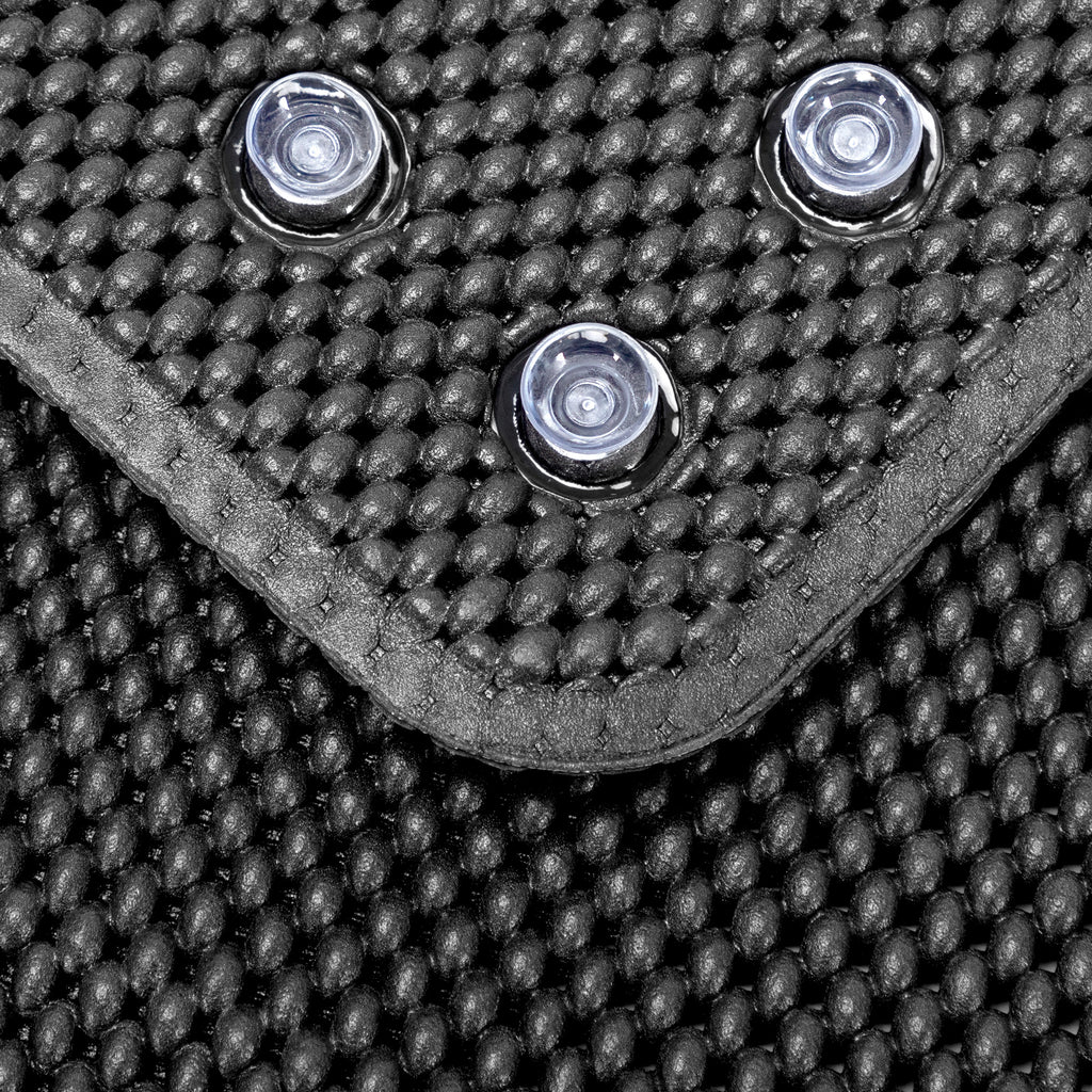 RAY STAR 17''X36'' double-layer Black Non Slip, Soft Foam Bathtub Mats Bath Mat with Drain Holes, Suction Cups