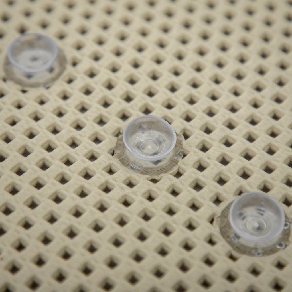RAY STAR 17''X36''Light coffee color Non Slip, Soft Foam Bathtub Mats Bath Mat with Drain Holes, Suction Cups