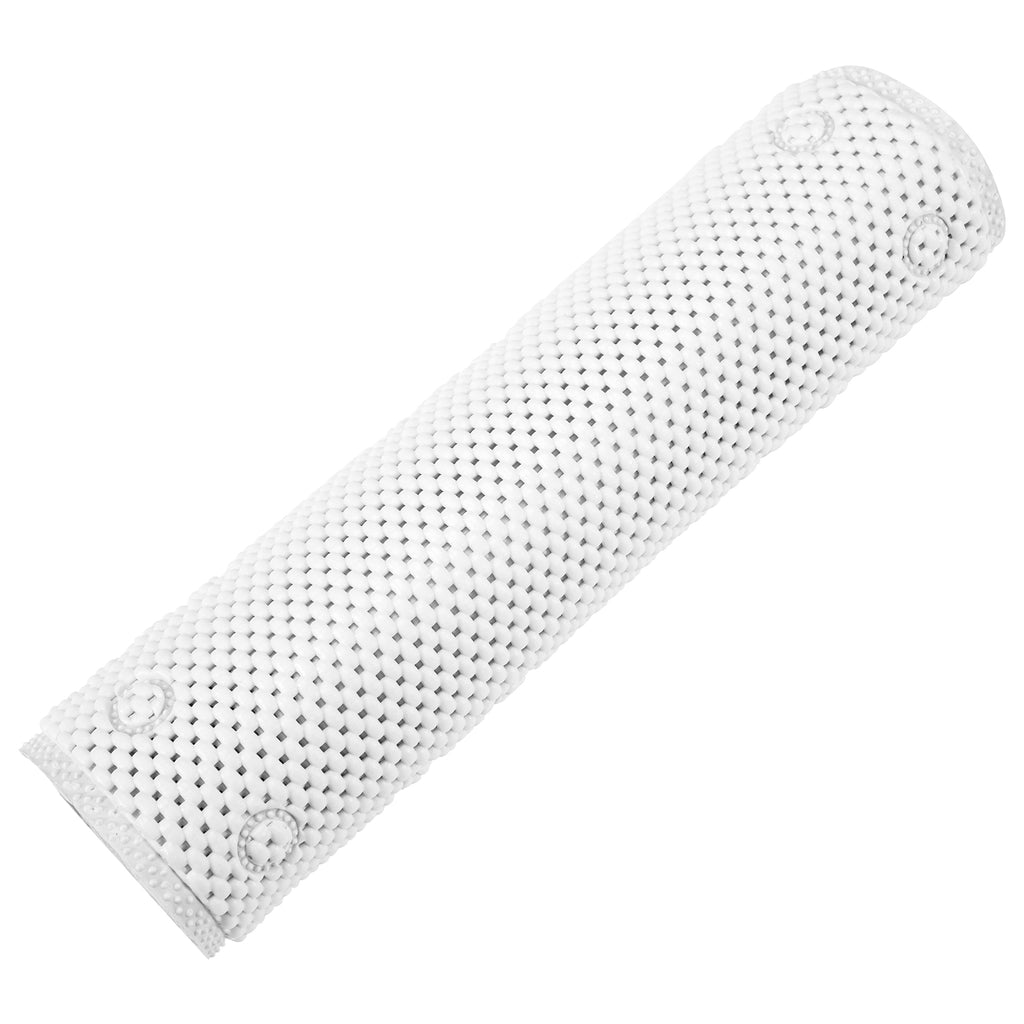 RAY STAR 17''X36'' double-layer White Non Slip, Soft Foam Bathtub Mats Bath Mat with Drain Holes, Suction Cups