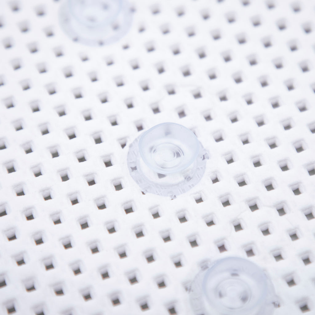 RAY STAR 17''X36'' White Non Slip, Soft Foam Bathtub Mats Bath Mat with Drain Holes, Suction Cups