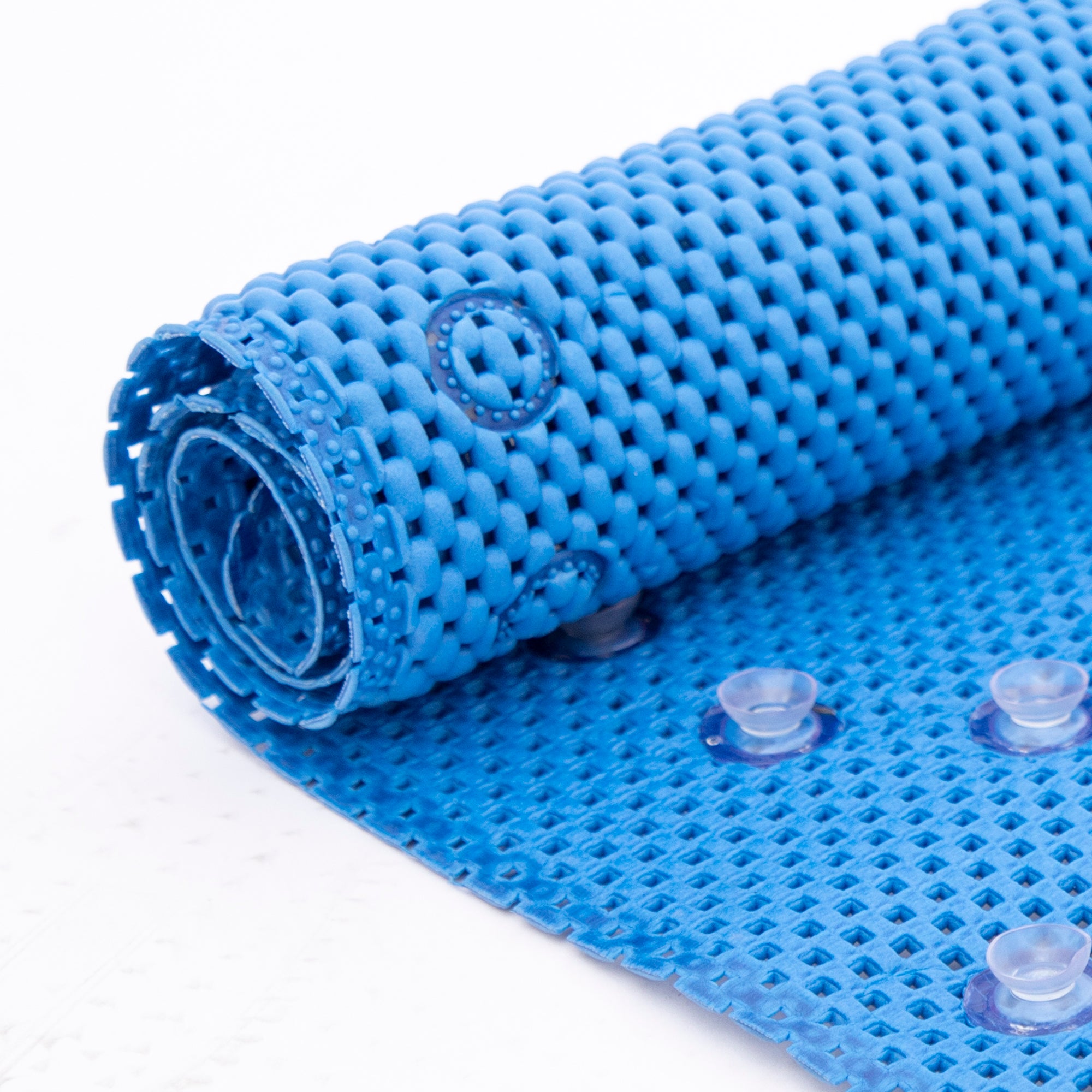 RAY STAR 17''X36'' Navy Blue Non Slip, Soft Foam Bathtub Mats Bath Mat with Drain Holes, Suction Cups