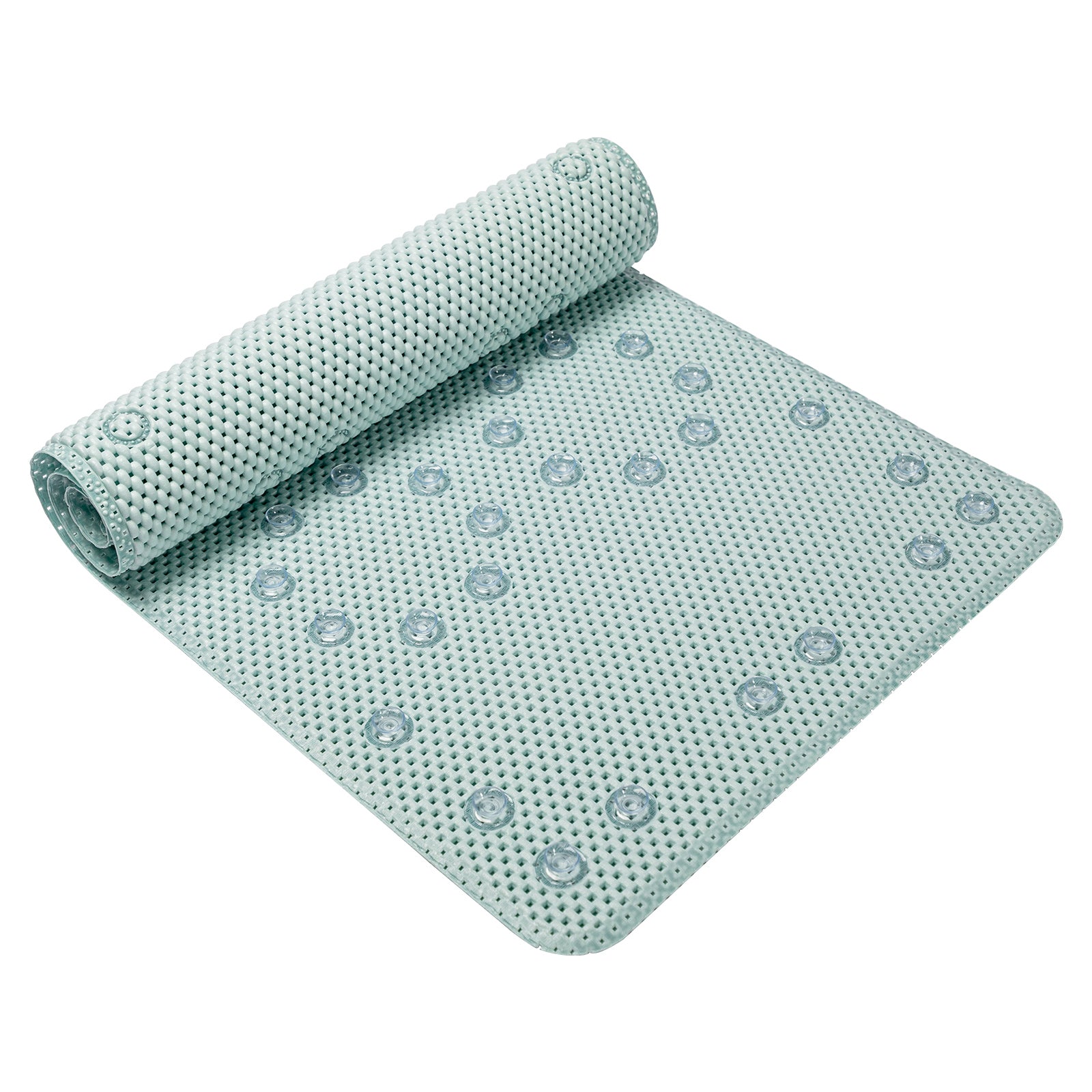 RAY STAR 17''X36''Light Green Non Slip, Soft Foam Bathtub Mats Bath Mat with Drain Holes, Suction Cups