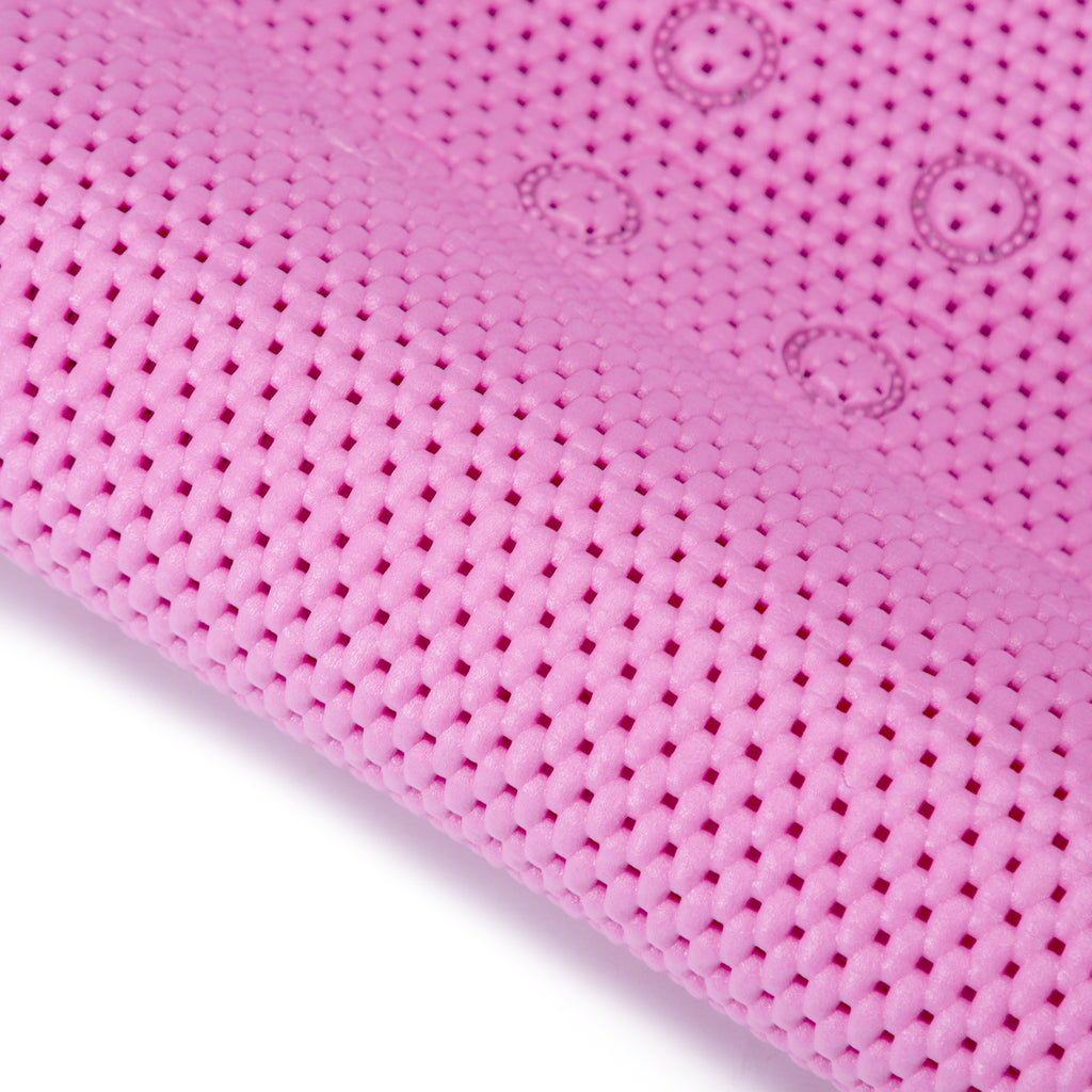 RAY STAR 17''X36''Rose Red Non Slip, Soft Foam Bathtub Mats Bath Mat with Drain Holes, Suction Cups