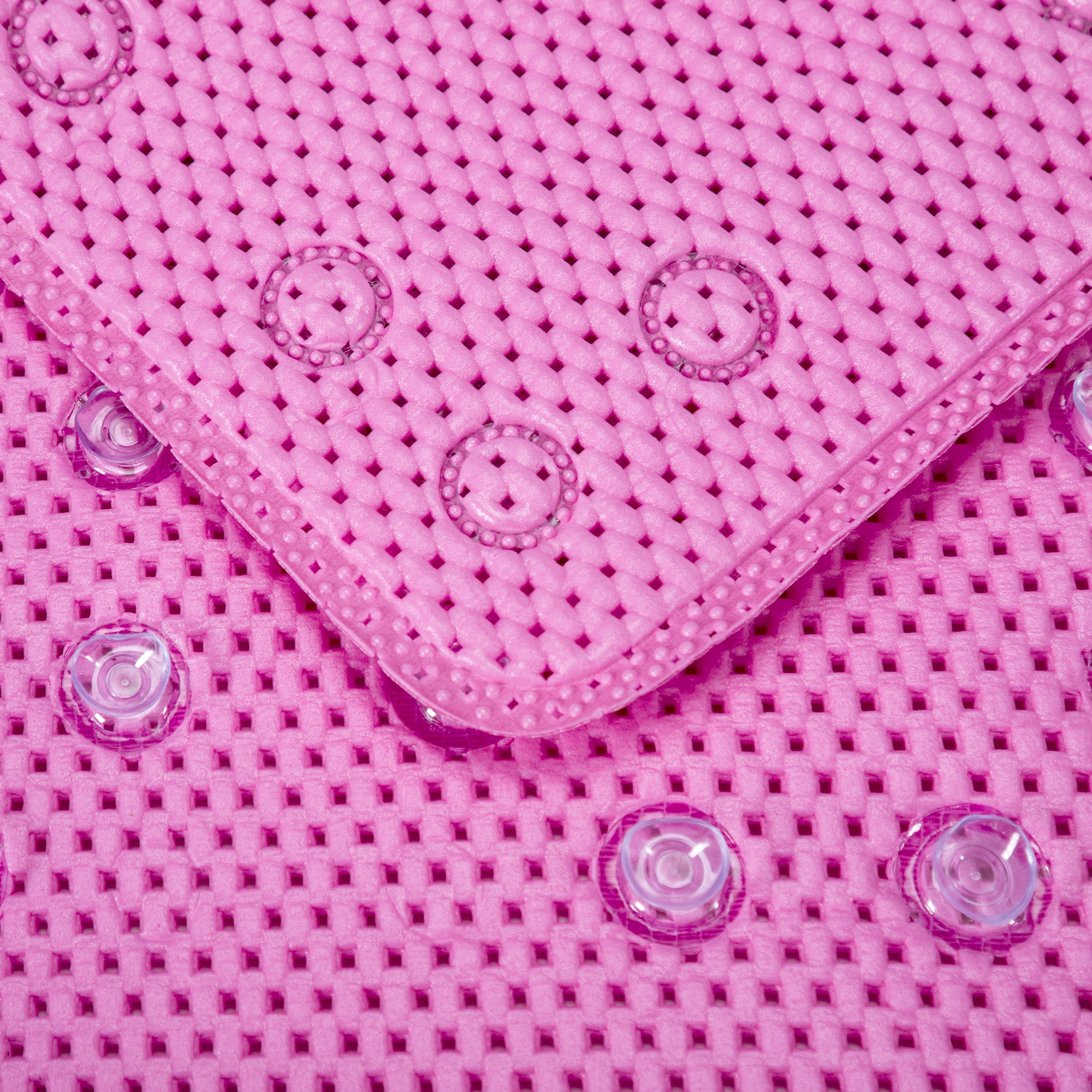RAY STAR 17''X36''Rose Red Non Slip, Soft Foam Bathtub Mats Bath Mat with Drain Holes, Suction Cups