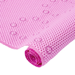 RAY STAR 17''X36'' double-layer Light Purple Non Slip, Soft Foam Bathtub Mats Bath Mat with Drain Holes, Suction Cups